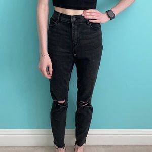 Black high rise Ripped Jeans